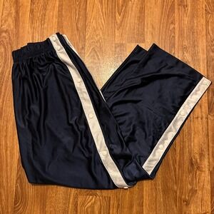Vintage 90s Nike Track Pants Men 2XL Navy Blue‎ Snap Button